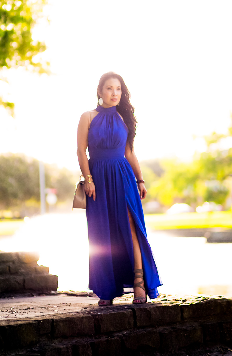 cute & little | petite fashion blog | azazie royal blue iman dress | custom-fitted bridesmaid dress review