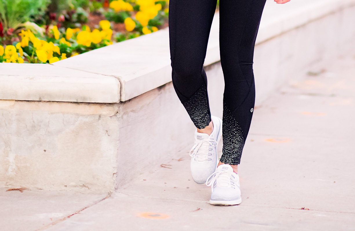 cute & little blog | petite fashion | lululemon tight stuff tights, nike free rn shoes | running fitness outfit