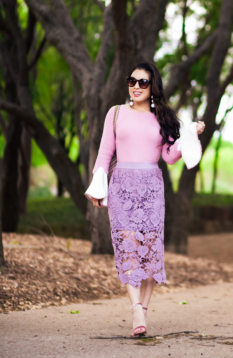 Statement Bell Sleeve Sweater for the Office by Dallas petite fashion blogger Kileen of cute & little
